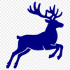 A cartoon reindeer silhouette designed for commercial or personal use.