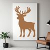 A stylized silhouette of a reindeer with antlers, perfect for Christmas decorations or crafts.
