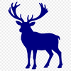 A reindeer silhouette with antlers, suitable for cutting machine projects like Cricut or laser cutting.