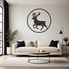 A detailed vector illustration of a reindeer with antlers, suitable for commercial or personal use in designs and crafts.