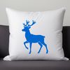 Antlered reindeer silhouette for Christmas decorations or digital projects.
