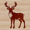 A stylized reindeer silhouette, perfect for Christmas-themed projects.