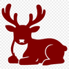 Illustrative illustration of a reindeer, suitable for vector art and cutting machine designs.