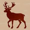 A vector illustration of a reindeer silhouette, suitable for commercial and personal use.