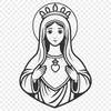 SVG illustration of the Immaculate Heart, a symbol in Christian devotion.