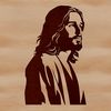 SVG illustration of Jesus in traditional religious attire, suitable for Easter or Christian-themed designs.