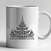 Relaxing Buddhist Temple Illustration A vector illustration of a serene Buddhist temple in a garden setting.