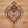 Sacred Art Illustration A stylized illustration of the Sacred Heart symbol, created as a vector graphic.