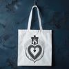 Sacred Heart Icon Outline Vector Design An outline illustration of the Sacred Heart icon in vector format.