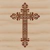Faithful Iconic Design Vector A detailed ornate cross symbolizing faith in various cultures.