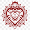 Beautiful Sacred Heart Stencil Art An SVG design featuring a stylized Sacred Heart icon suitable for various applications.