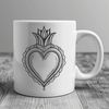 Beautiful Religious Clip Art Vector Image A stylized illustration of the Sacred Heart in vector format.