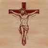 A depiction of Jesus Christ in traditional religious attire.