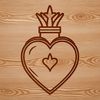 A free vector image of the Sacred Heart symbol suitable for personal or commercial projects.