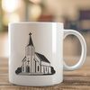 Catholic Church Icon in Vector Format An SVG design of a religious church exterior, suitable for various digital uses.