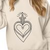 Sacred Heart Illustration for Spiritual Contexts A stylized illustration of the Sacred Heart, suitable for religious or spiritual contexts.