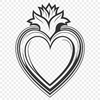 Beautiful Sacred Heart Vector Image A stylized illustration of the Sacred Heart icon, suitable for various uses including digital designs and crafts.