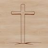 Traditional Cross Symbol SVG A simple line drawing of a traditional cross symbol with intersecting beams.