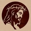 Iconic Religious Portrait in SVG Vector Format Religious illustration of Jesus' head in vector format.