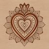 Christian Symbol SVG Graphic Design An illustration of the Sacred Heart, a symbol in Christian iconography.