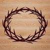 Elegant Christian Symbol Vector Design A traditional symbol in Christian iconography, this crown of thorns is rendered as a vector design.
