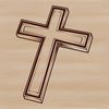 A detailed illustration of a crucified figure on a cross, suitable for vector design and cutting machine projects.