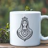 Free Vector Heart Symbol Iconic representation of the Immaculate Heart symbol, a vector graphic suitable for various applications.