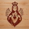 Iconic Immaculate Heart Symbol Vector illustration of a stylized Immaculate Heart icon