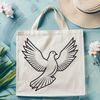 Religious Symbolism Dove Image A white dove perched on a branch, symbolizing peace and serenity in various cultural contexts.