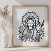 Free Unique Virgin Mary Vector Craft File