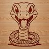 Detailed Snake Illustration A detailed illustration of a snake in various poses and positions, suitable for vector art designs.