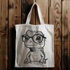 Cute Lizard Silhouette in Sunglasses A cartoon lizard wearing glasses and looking curious.