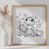 Scaly Skin Vector Graphic A small to medium-sized reptile with scaly skin and a long tail, depicted in vector format.
