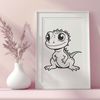 Beautiful Lizard Vector Image A colorful reptile with scaly skin and sharp claws.
