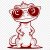 Reptile in Shades A reptile wearing sunglasses in a digital vector format.