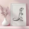 Colorful Cartoon Lizard Illustration A colorful, detailed illustration of a reptile in a cartoon style.