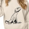 Digital Lizard Design for Crafting Projects A digital illustration of a reptile, specifically a lizard, in vector format.