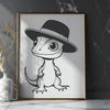 Lizard Vector Design Illustration A colorful reptile with scales and a long tail, suitable for vector art and cutting machine designs.
