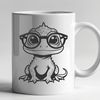 Reptile in Spectacles Illustration A reptile wearing glasses in an illustration style.