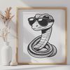 Cartoon Snake in Shades A reptile wearing sunglasses in a cartoon style vector art illustration.