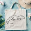 Lizard Vector Graphic Design An illustration of a reptile with scaly skin and sharp claws, suitable for graphic design projects.