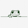 Reptile Friend Peekaboo A small reptile peeking out from behind a rock, illustrated as a vector design.