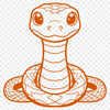 A colorful illustration of a snake, created as vector art for commercial or personal projects.