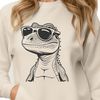 Reptile in Cool Shades A stylized illustration of a reptile wearing sunglasses.
