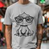 Stylish Scaly Friend Vector Art A reptile wearing glasses in a colorful illustration.