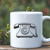 Phone Icon SVG Vector Graphics SVG illustration of a telephone icon, suitable for vector graphics and cutting machine designs.