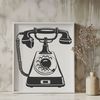 Vector illustration of a modern telephone with buttons and receiver.