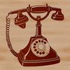 Classic Phone Icon Illustration A vector illustration of a classic telephone with a rotary dial.