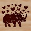 A detailed illustration of a rhino, suitable for various design projects.