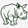 Free Stunning Rhino Vector Illustration